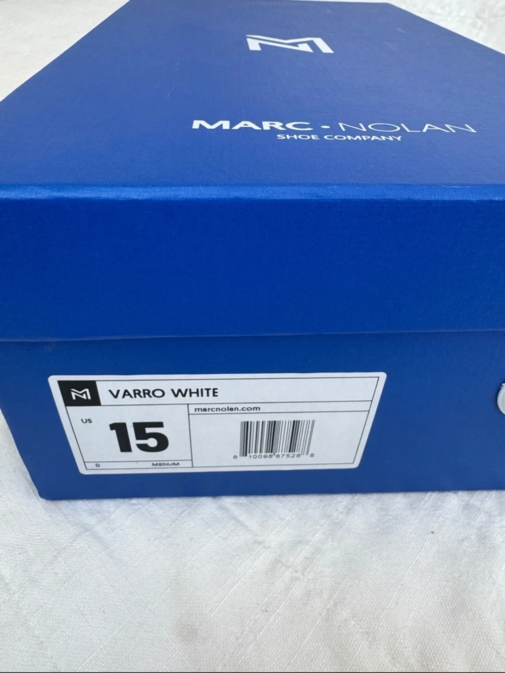 Marc Nolan White Quilted Leather Sneaker with Gum Sole, Mens Size 15, NWT - Picture 10 of 10